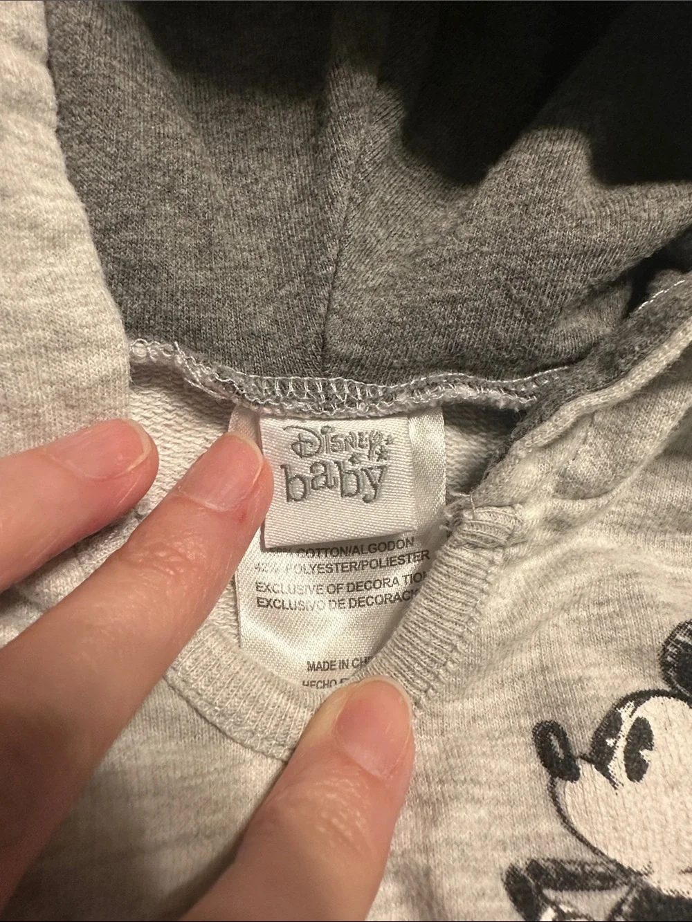 0283 Disney Gray Mickey Mouse Hoodie & Jogger Set size 6-9 months